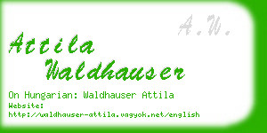 attila waldhauser business card